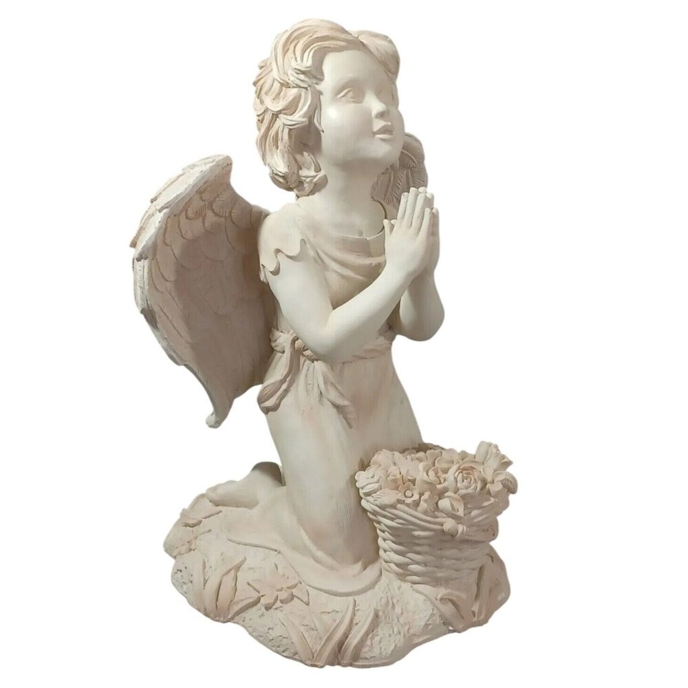 Guardian Angel Praying Statue 13"  Indoor Outdoor Memorial or Garden  Decor